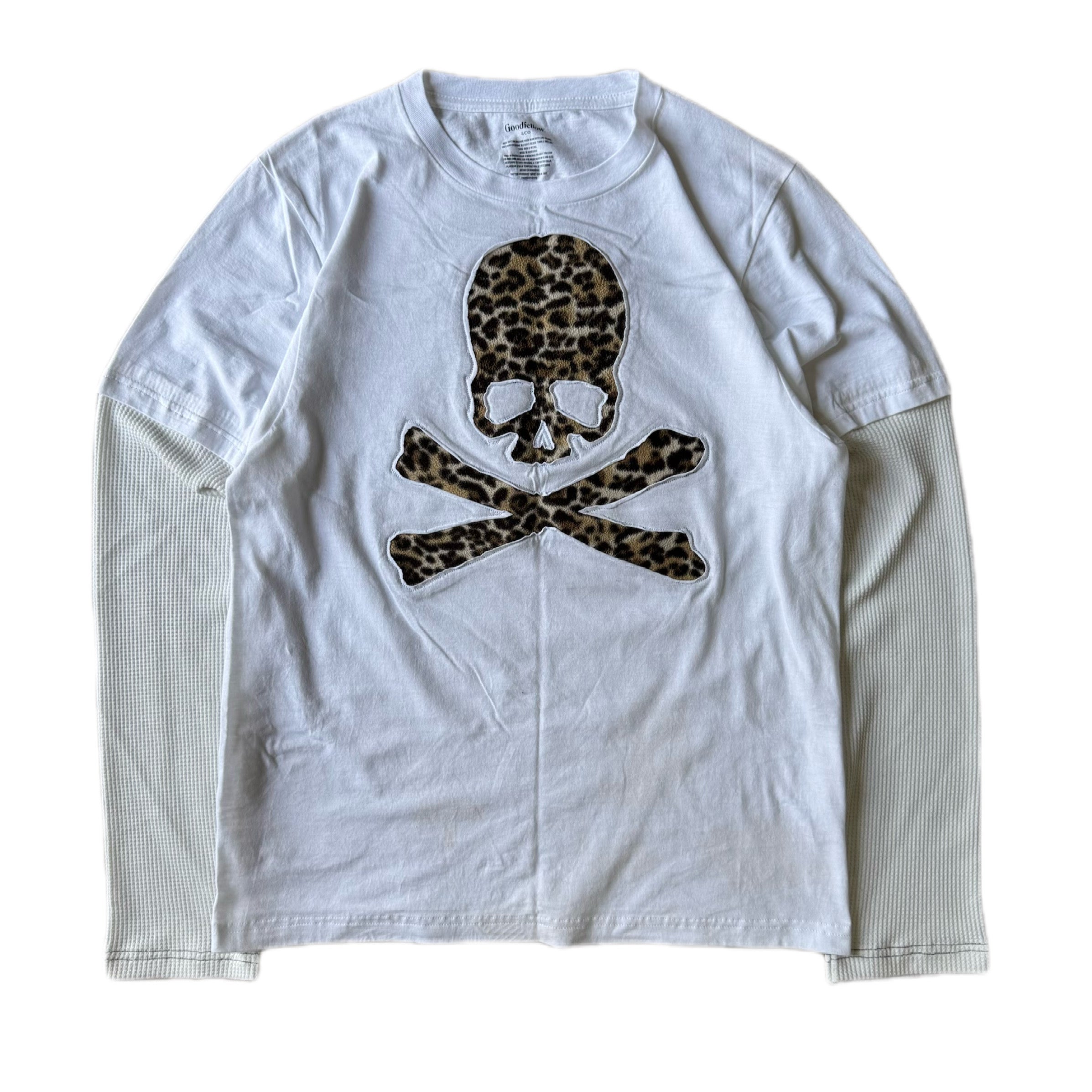 White Cheetah Layered T-Shirt (S)