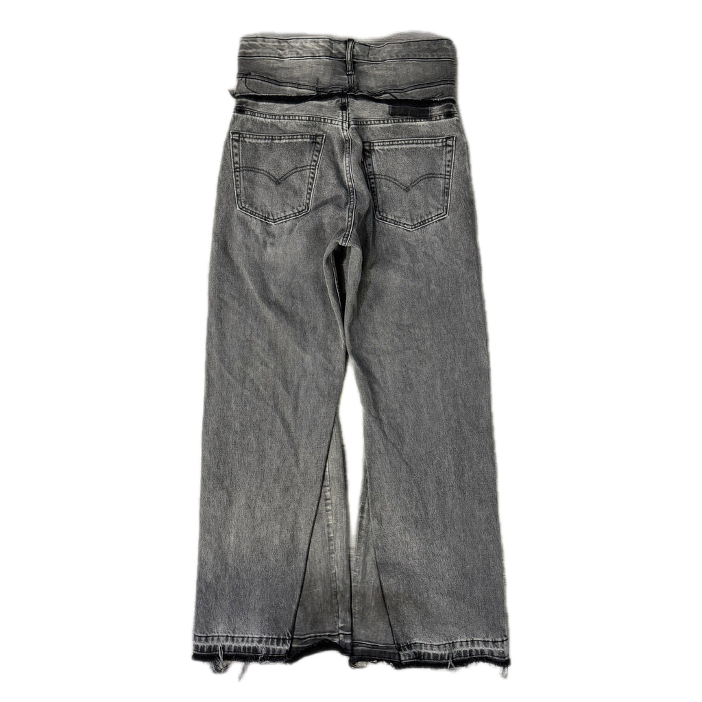 Grey Double Waisted Baggy Jeans (31x30)
