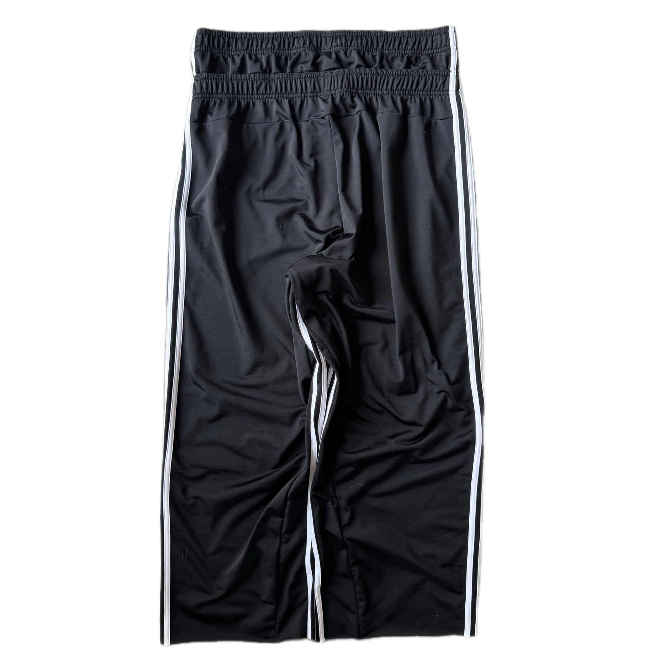Black Double Waisted Athletic Adidas Sweatpants ( 2XL )