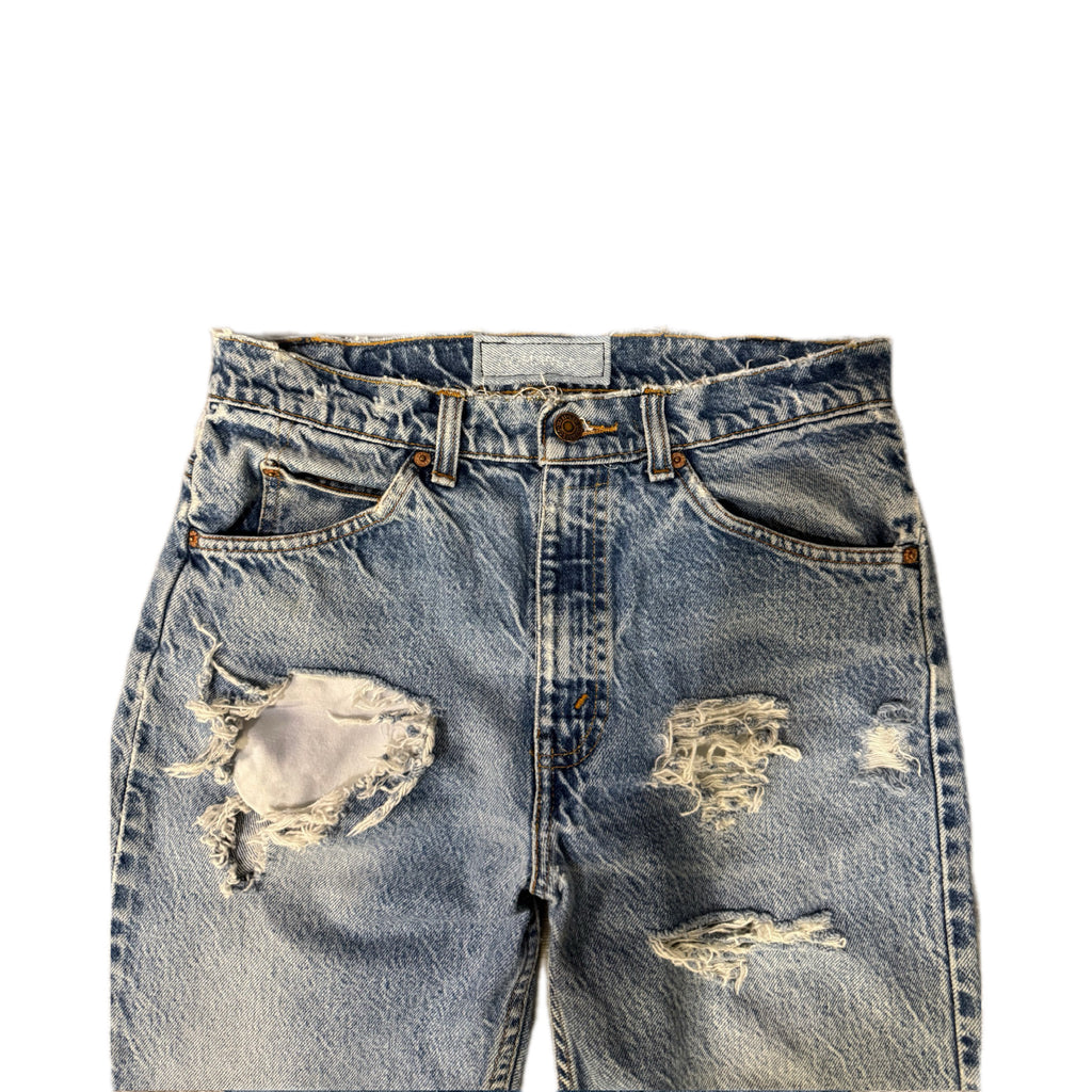 Blue Distressed Flare Jeans (29x30)