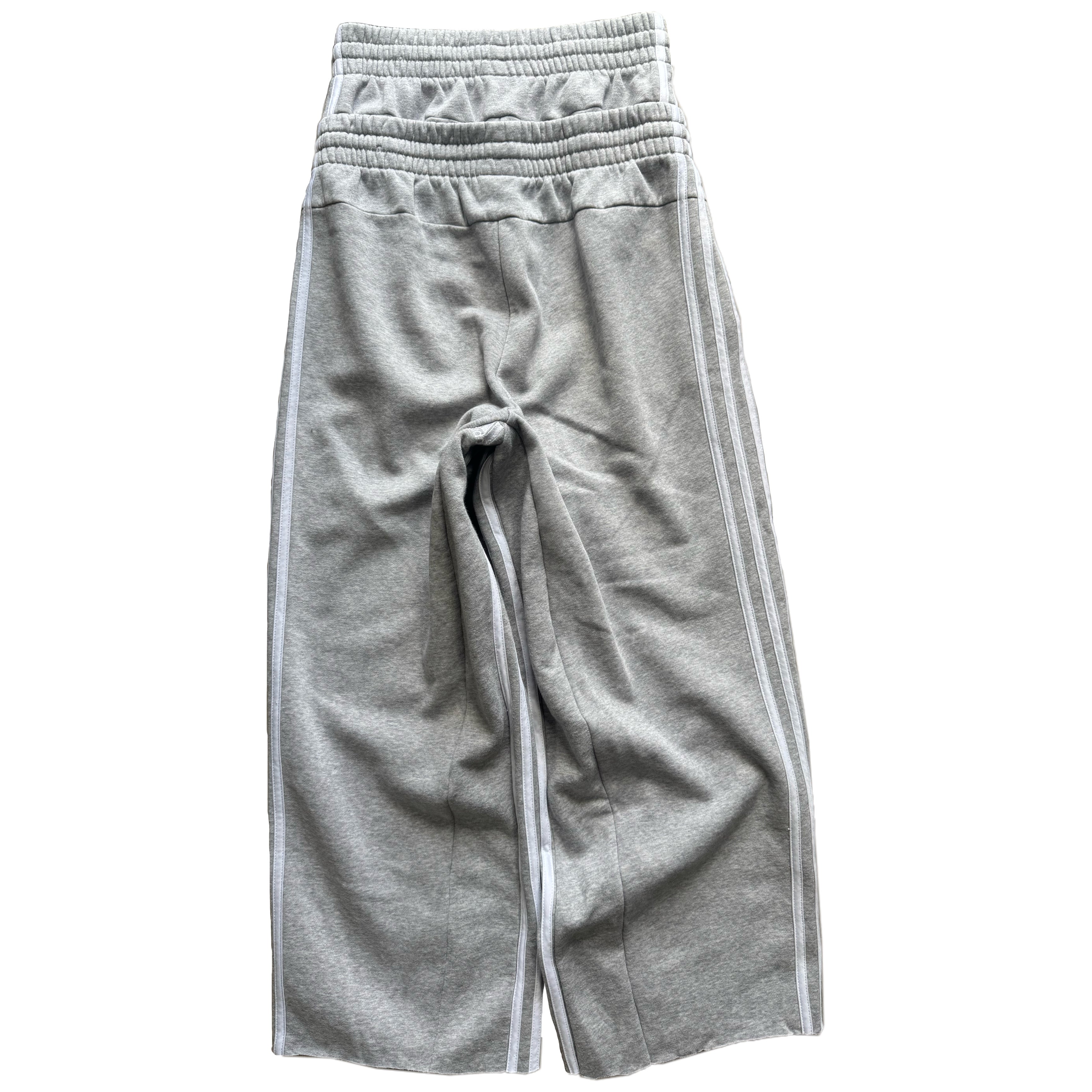 Grey Double Waisted Adidas Sweatpants (S)