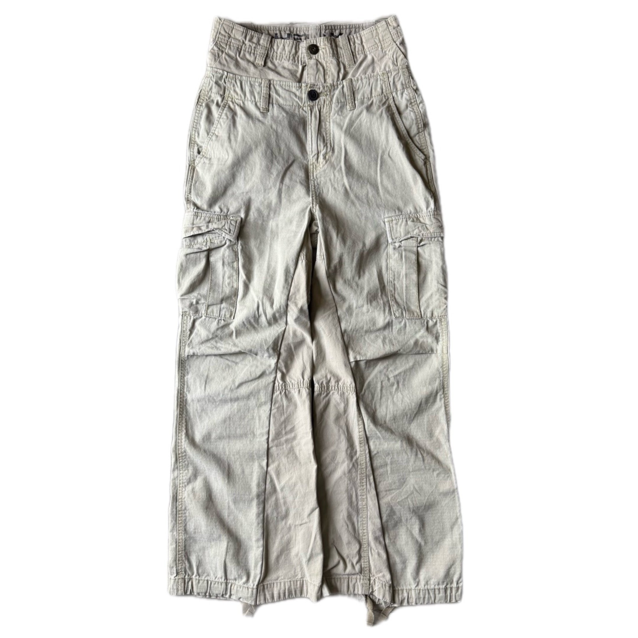 Double Waisted Khaki Cargo Pants (29)