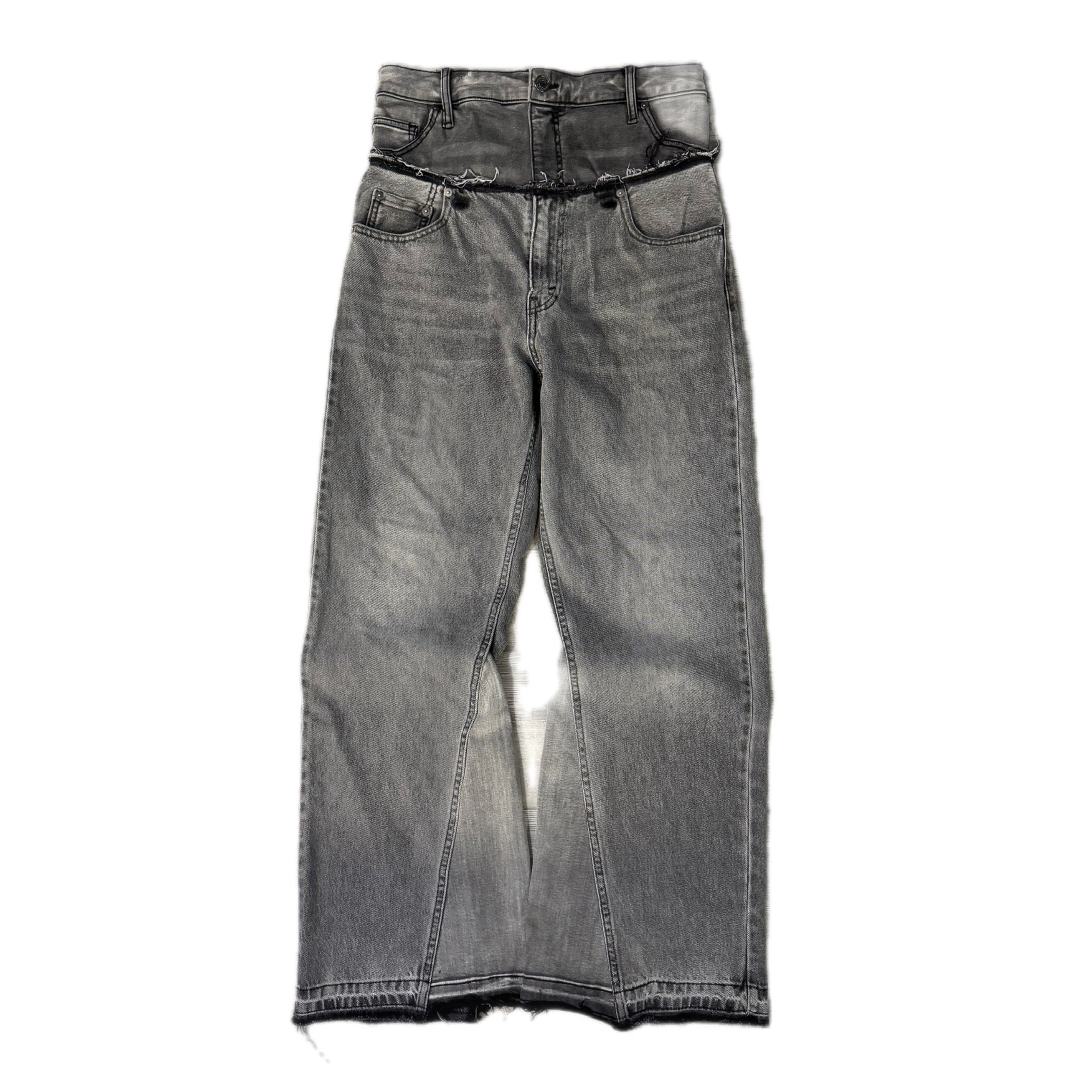 Grey Double Waisted Baggy Jeans (31x30)