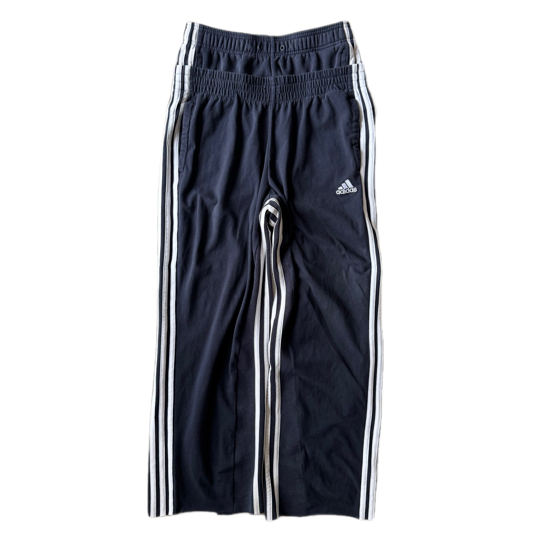 Dark Blue Double Waisted Adidas Sweatpants ( S )