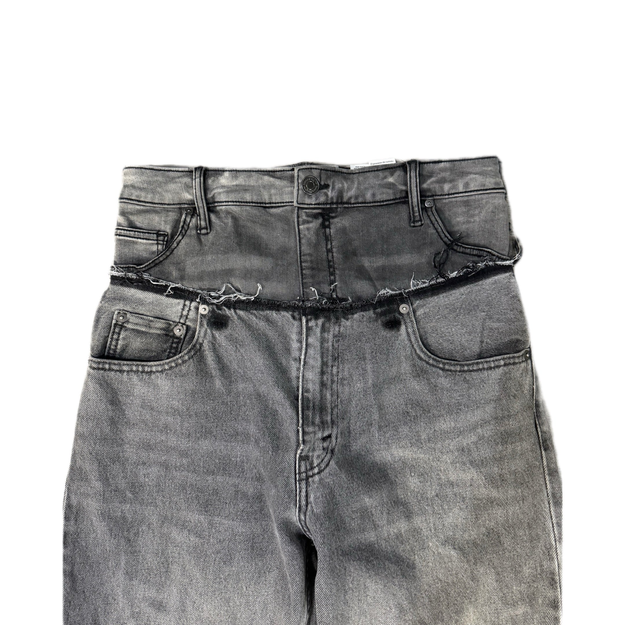 Grey Double Waisted Baggy Jeans (31x30)