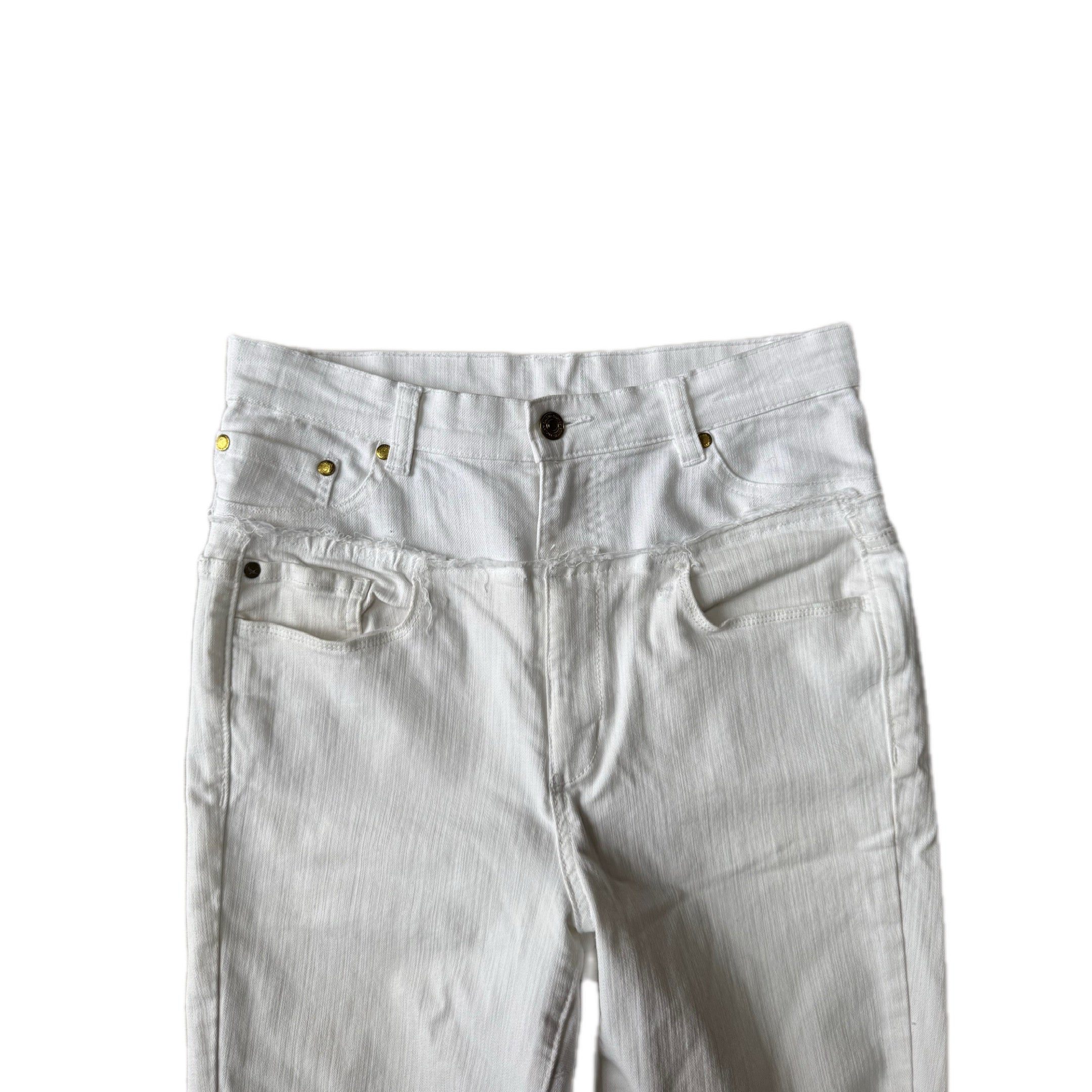 White Double Waisted Baggy Pants (29x30)