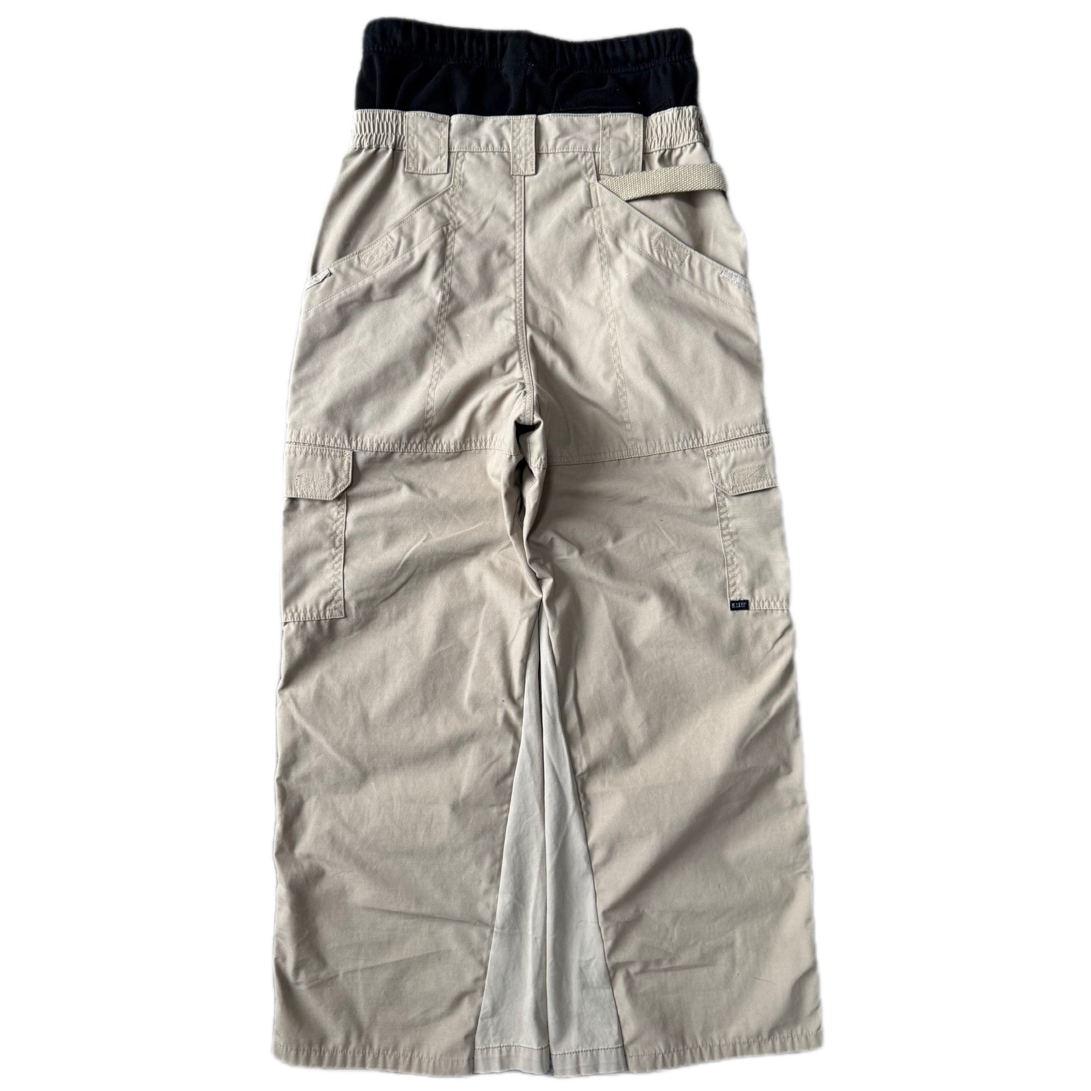 Double Waisted Baggy Khaki Cargo Pants (30x29)