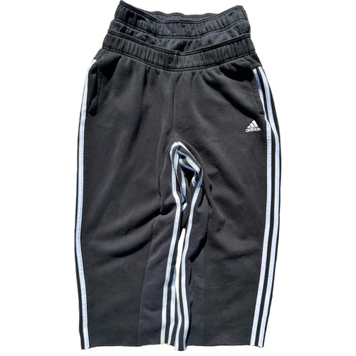 Black Double Waisted Adidas Sweatpants (S)