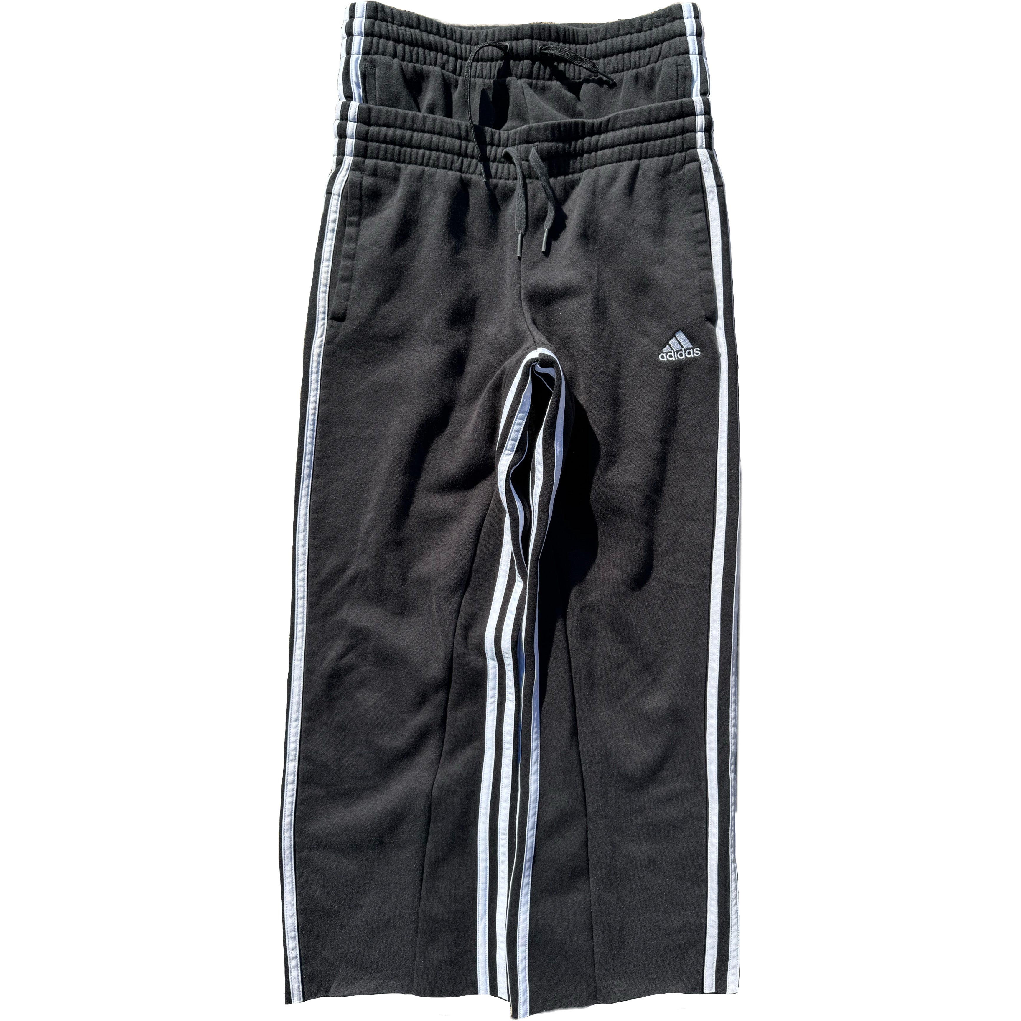 Black Double Waisted Adidas Sweatpants (S)